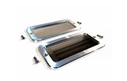 HATCH HINDE COVERS W/SCREW(PAIR) BILLET ALUMINUM, 69-72 BLAZER