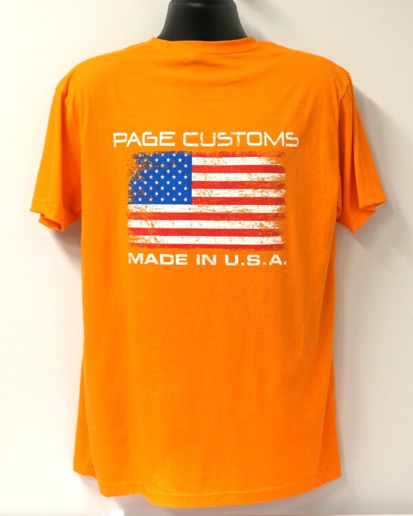 PAGE CUSTOMS USA FLAG T-SHIRT ORANGE