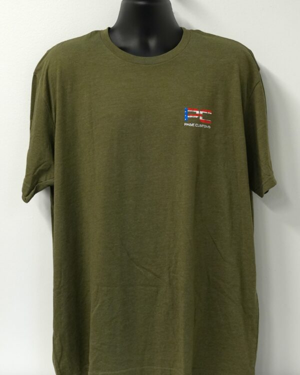 PAGE CUSTOMS USA FLAG T-SHIRT GREEN - Image 2