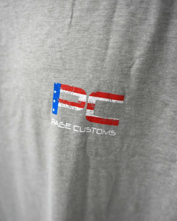 PAGE CUSTOMS USA FLAG T-SHIRT GREY - Image 3