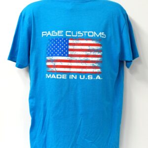 PAGE CUSTOMS USA FLAG T-SHIRT BLUE