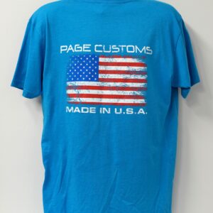 PAGE CUSTOMS USA FLAG T-SHIRT BLUE