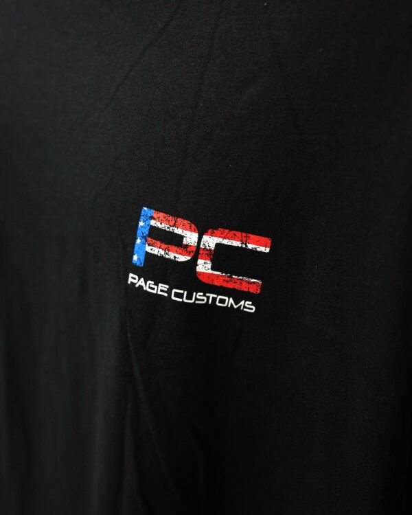 PAGE CUSTOMS USA FLAG T-SHIRT BLACK - Image 3