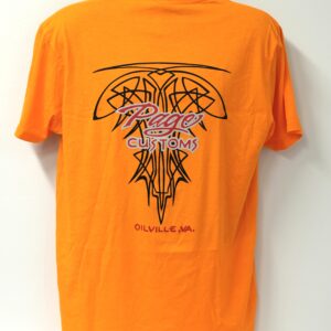 PAGE CUSTOMS PINSTRIPE T-SHIRT ORANGE