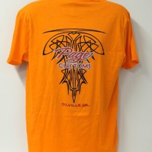 PAGE CUSTOMS PINSTRIPE T-SHIRT ORANGE