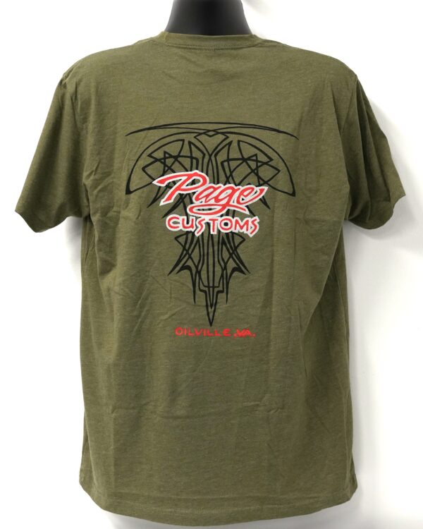PAGE CUSTOMS PINSTRIPE T-SHIRT GREEN