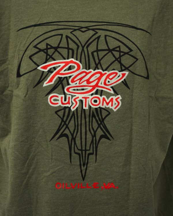 PAGE CUSTOMS PINSTRIPE T-SHIRT GREEN - Image 4