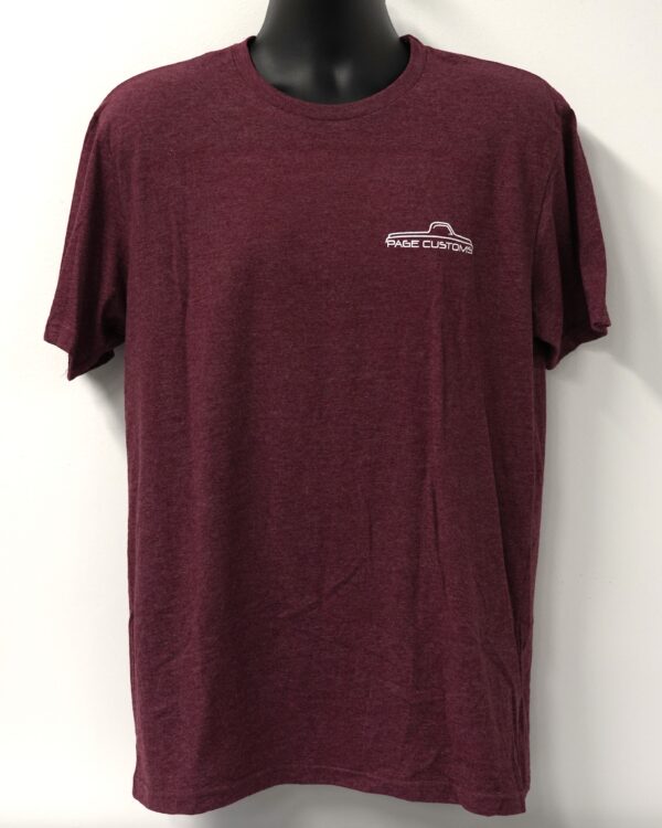 PAGE CUSTOMS PINSTRIPE T-SHIRT MAROON - Image 2