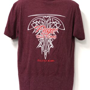 PAGE CUSTOMS PINSTRIPE T-SHIRT MAROON
