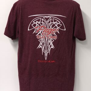 PAGE CUSTOMS PINSTRIPE T-SHIRT MAROON