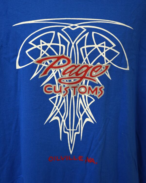 LIMITED PAGE CUSTOMS PINSTRIPE T-SHIRT SOLID BLUE - Image 4