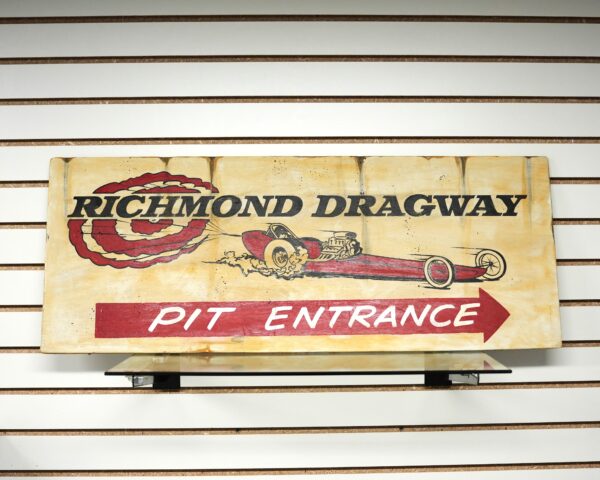 RICHMOND DRAGWAY PAINTED WOODEN SIGN - Image 5