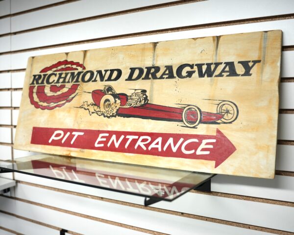 RICHMOND DRAGWAY PAINTED WOODEN SIGN - Image 3