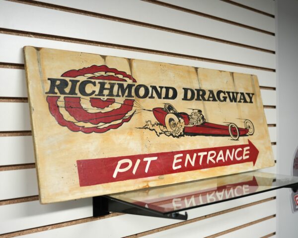 RICHMOND DRAGWAY PAINTED WOODEN SIGN - Image 2