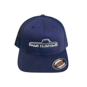 PAGE CUSTOMS NAVY BLUE FLEX FIT HAT