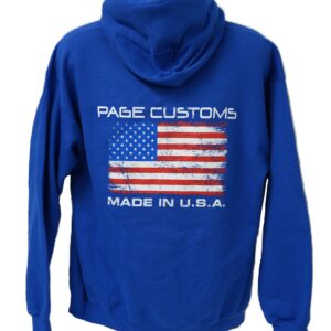 PAGE CUSTOMS USA FLAG HOODIE BLUE